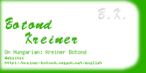 botond kreiner business card